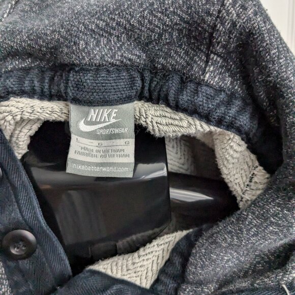 Nike Men's Hoodie Pullover Knit Sweater, Gray, Large, 100% Cotton, 1/4 Button - Picture 3 of 14